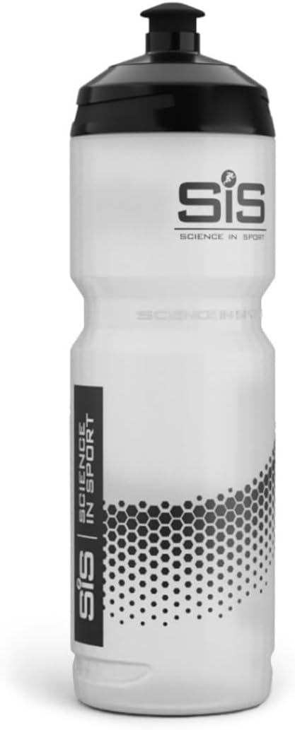 Science in Sport Water Bottle w/Easy Mixing | Clear Squeeze Water Bottle w/Running Lockable Valve - 27 Fluid Ounce-0