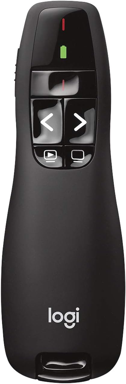 Logitech Wireless Presenter R400, Wireless Presentation Remote Clicker with Laser Pointer-0