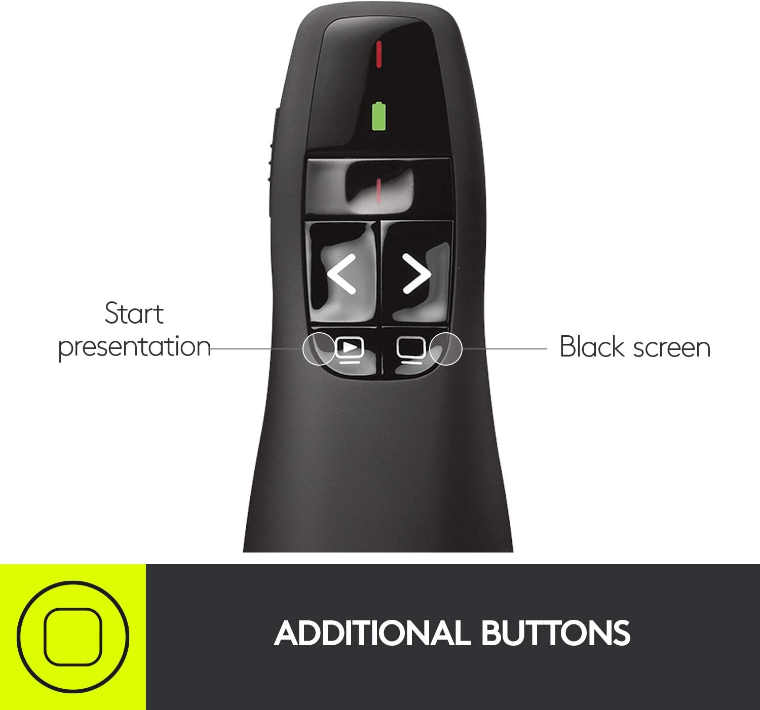 Logitech Wireless Presenter R400, Wireless Presentation Remote Clicker with Laser Pointer-5