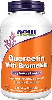 NOW Foods Supplements, Quercetin with Bromelain, Balanced Immune System*, 240 Veg Capsules