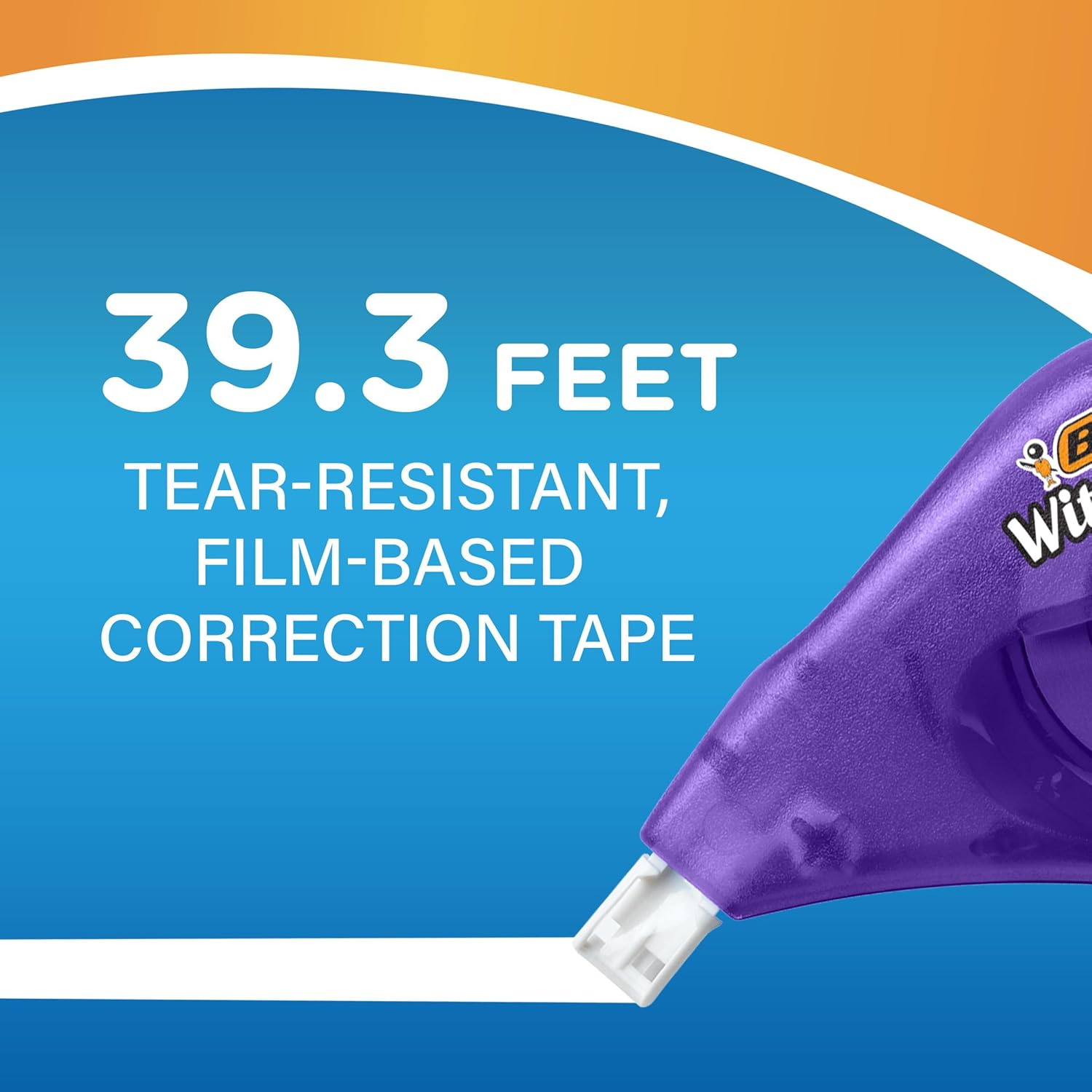 BIC Wite-Out Brand EZ Correct Correction Tape (WOTAP10- WHI), 39.3 Feet, 10-Count Pack of white Correction Tape, Fast, Clean and Easy to Use Tear-Resistant Tape-4