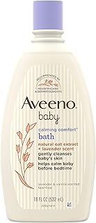 Aveeno Baby Calming Comfort Bath, 18 Fl Oz (Pack of 1) | Relaxing Lavender, Vanilla