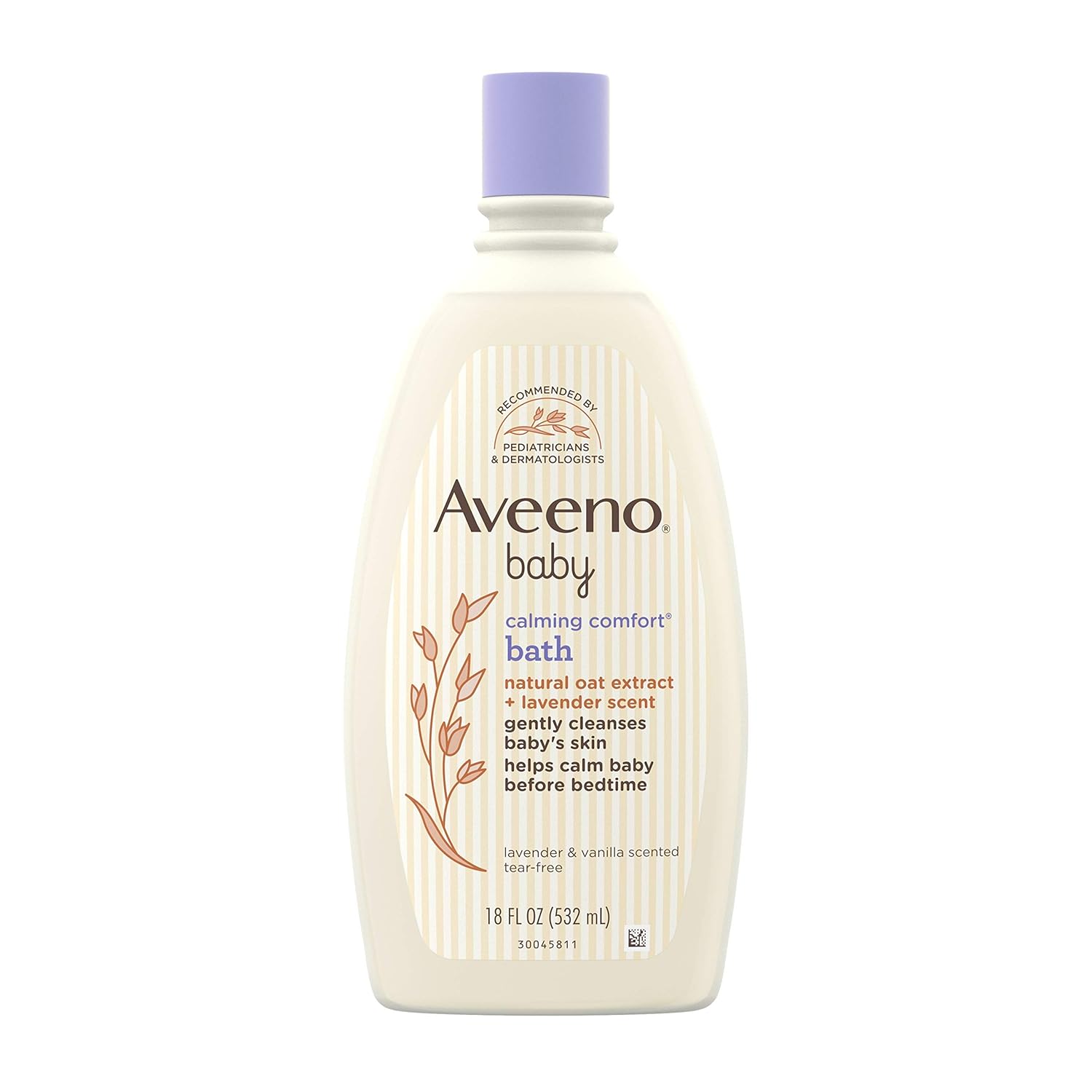 Aveeno Baby Calming Comfort Bath, 18 Fl Oz (Pack of 1) | Relaxing Lavender, Vanilla-0