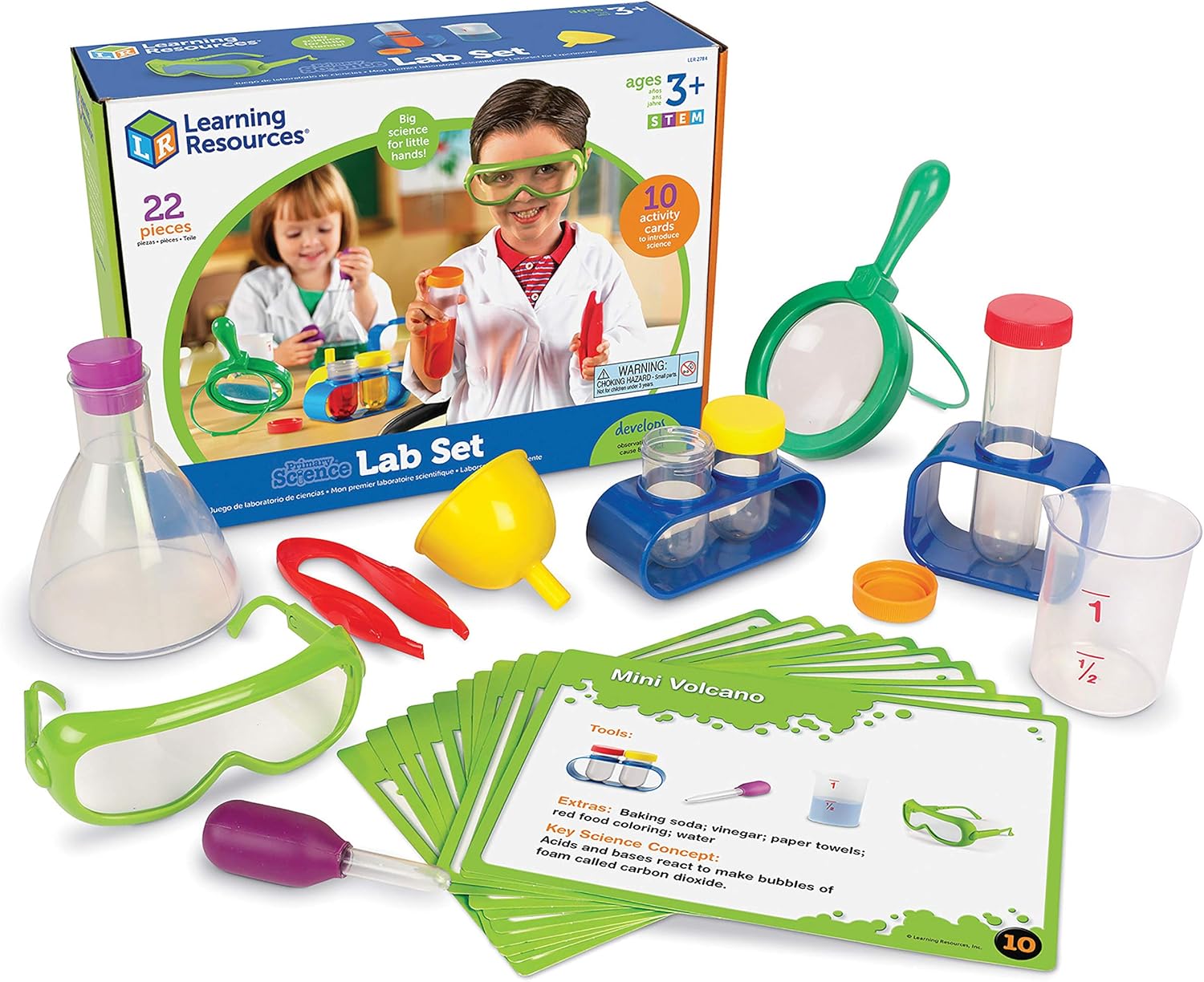 Learning Resources Primary Science Lab Activity Set - Science Kits for Kids Ages 3+ STEM Toys for Toddlers, Science Classroom Decor,Science Experiments-0