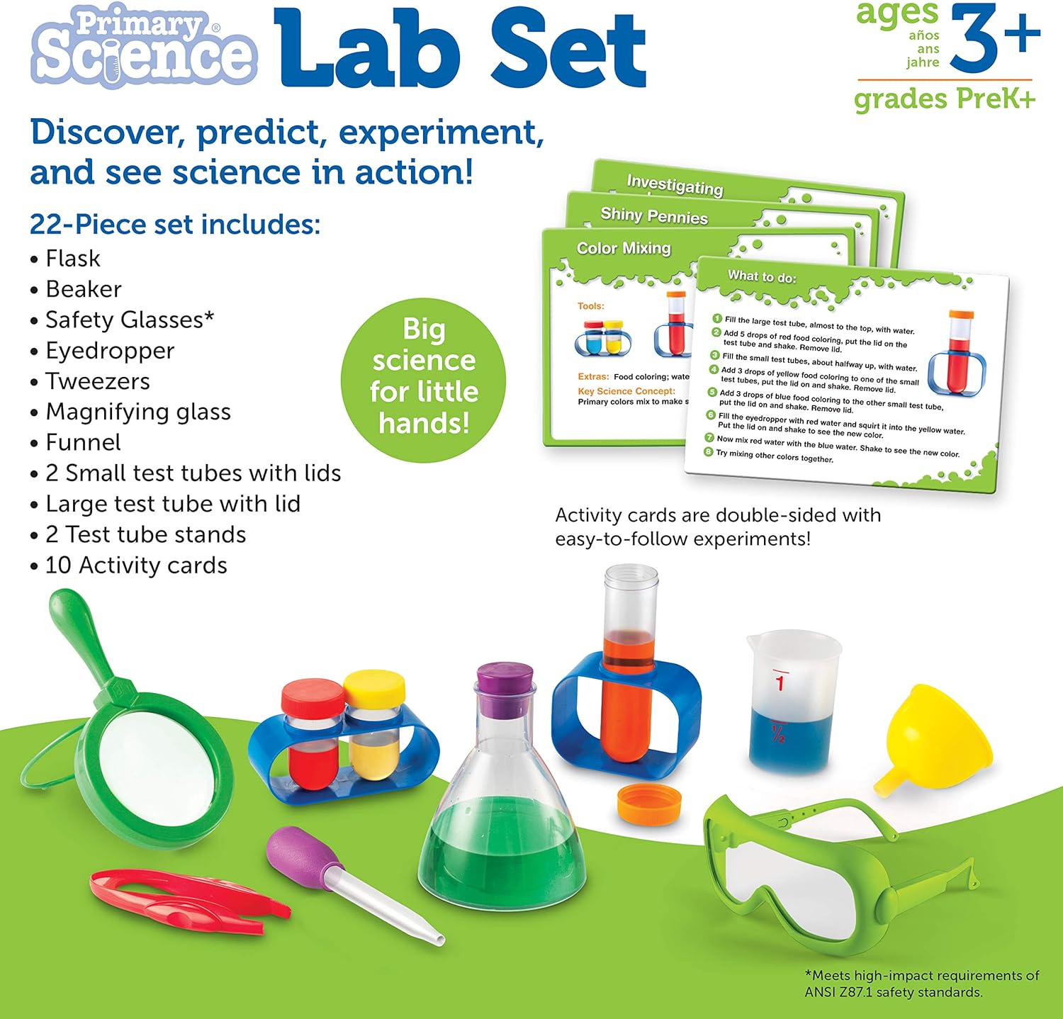 Learning Resources Primary Science Lab Activity Set - Science Kits for Kids Ages 3+ STEM Toys for Toddlers, Science Classroom Decor,Science Experiments-5