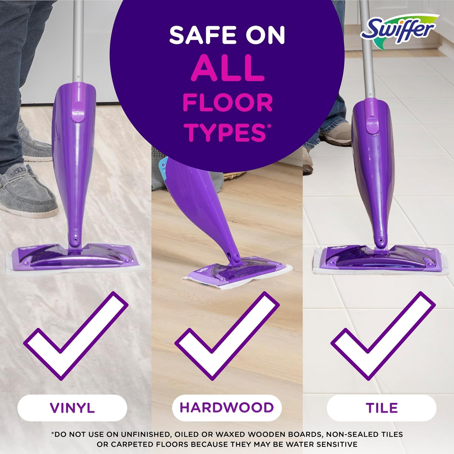 Swiffer WetJet Multi-Purpose Floor Cleaner Solution with Febreze Refill, Hardwood Floor Cleaner, Lavender Scent, 1.25 Liter -42.2 Fl Oz (Pack of 2)-2