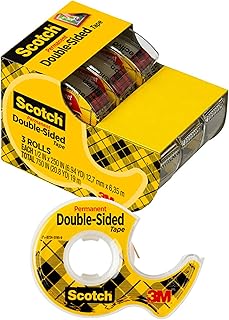 Scotch 665 Double-Sided Permanent Office Tape in Hand Dispenser