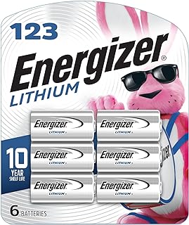 Energizer 123 Batteries, Lithium CR123A Battery, 6 Battery Count