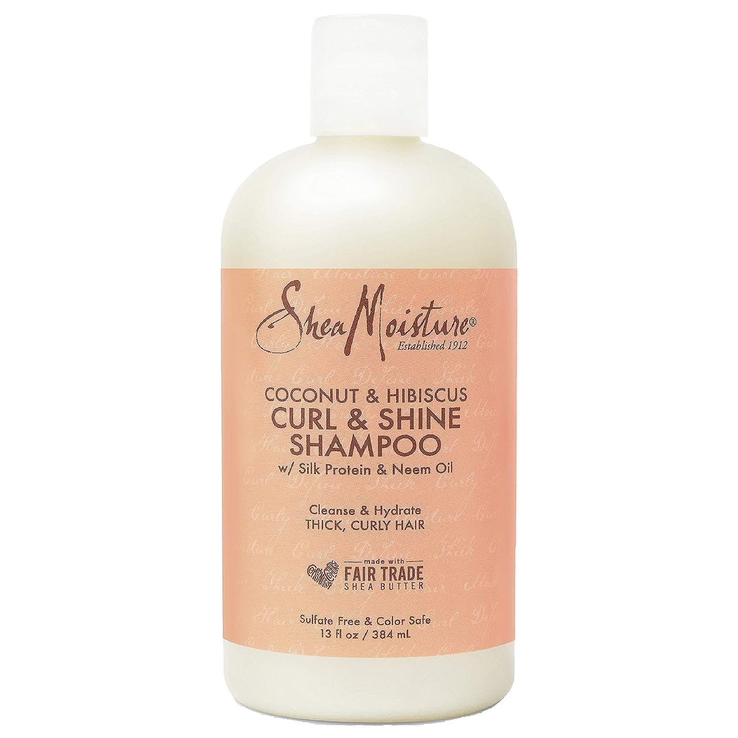 SheaMoisture Curl and Shine Coconut Shampoo Coconut and Hibiscus for Curly Hair Paraben Free Shampoo 13 oz-0