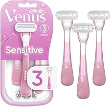 Gillette Venus Sensitive Women's Disposable Razors - Single Package of 3 Razors