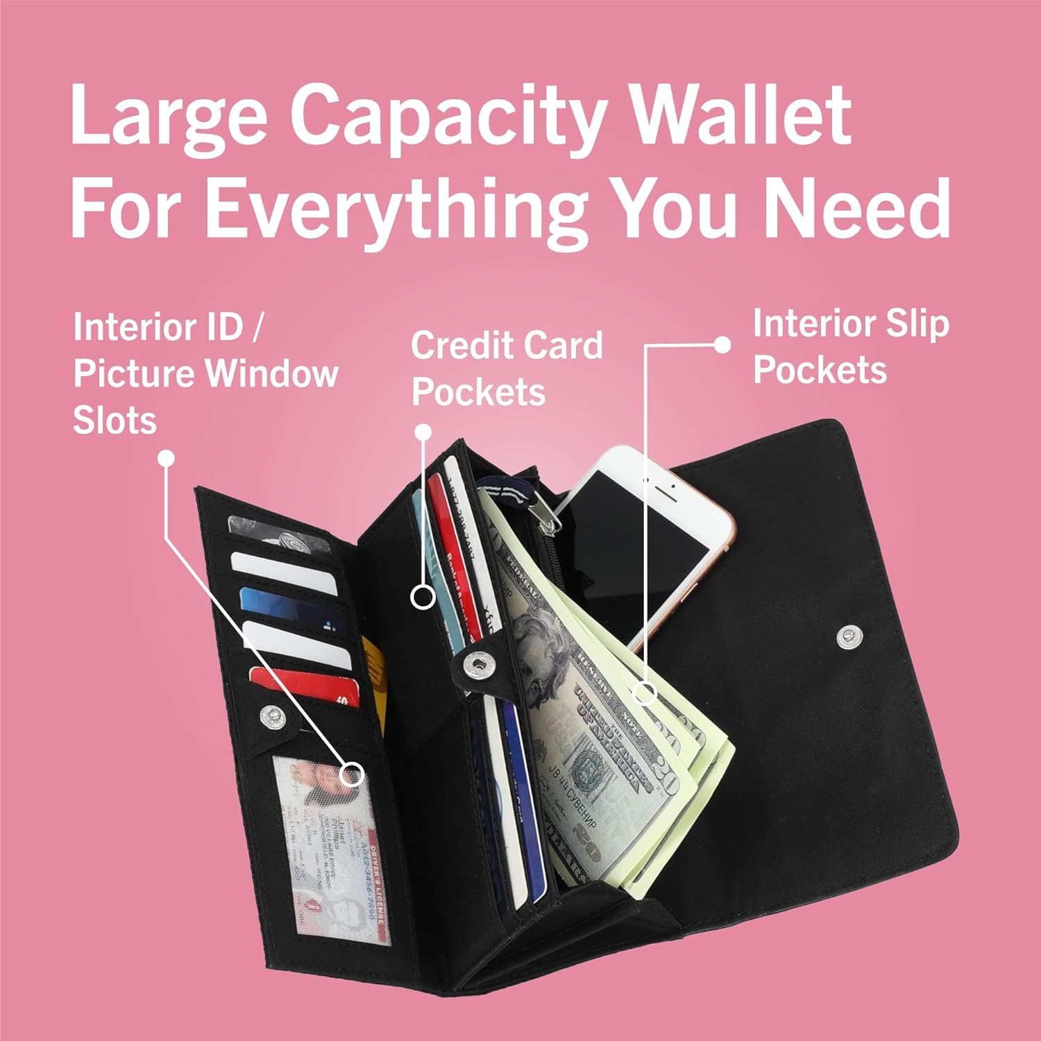 Nautica Womens The Perfect Carry-All Money Manager Wallet Oraganizer With Rfid Blocking Wallet-2