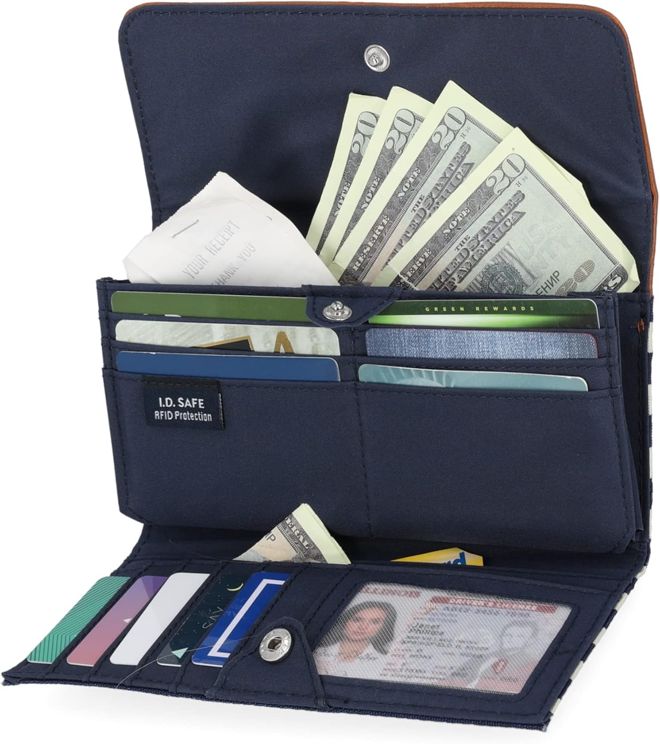 Nautica Womens The Perfect Carry-All Money Manager Wallet Oraganizer With Rfid Blocking Wallet-3