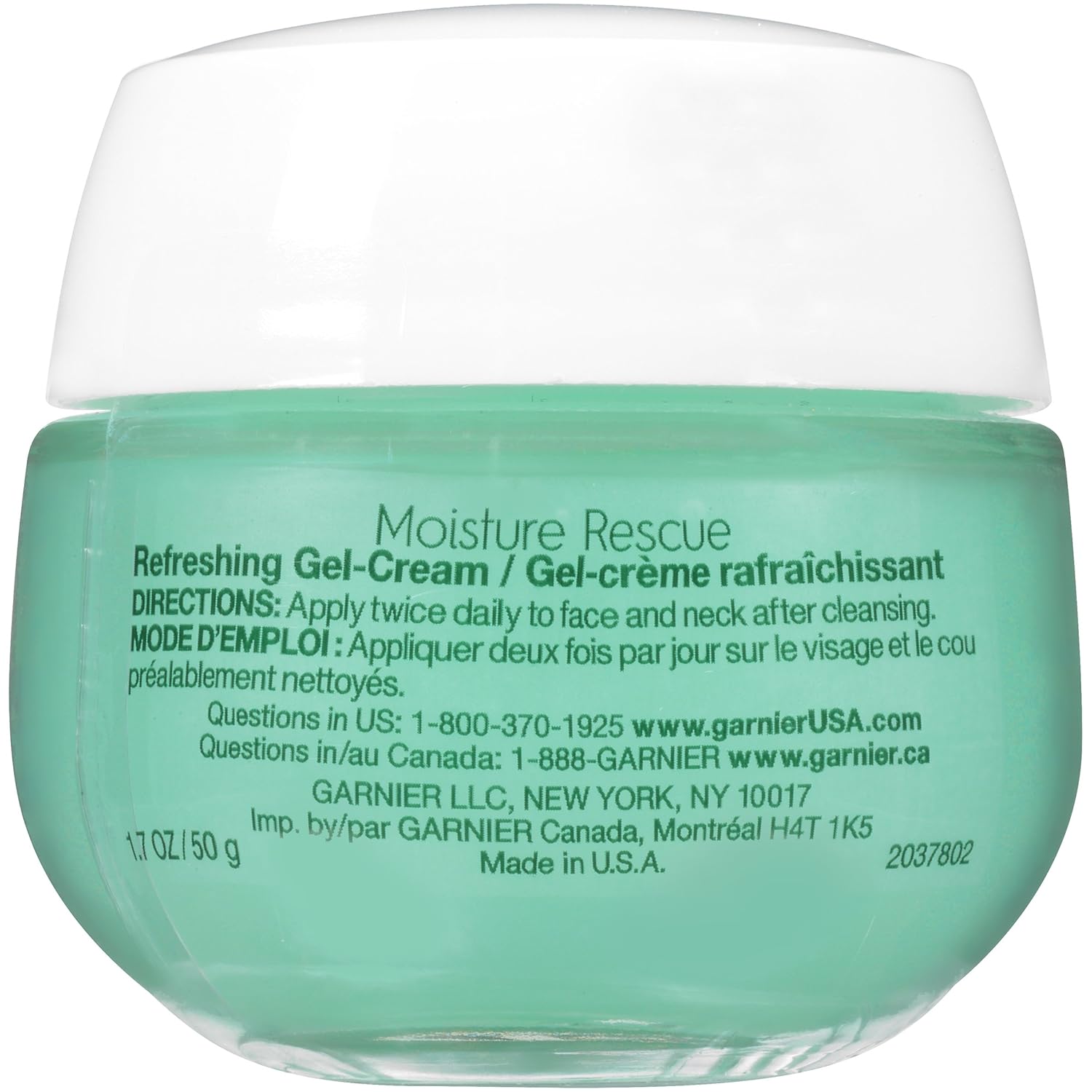 Garnier SkinActive Moisture Rescue Refreshing Gel-Cream for Normal/Combo Skin, Oil-Free, 1.7 Oz (50g), 1 Count (Packaging May Vary)-1