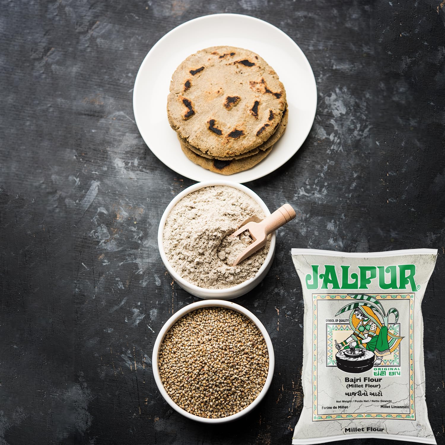 Jalpur, Bajra (Millet) Flour, 2 Kilogram(kg)-4