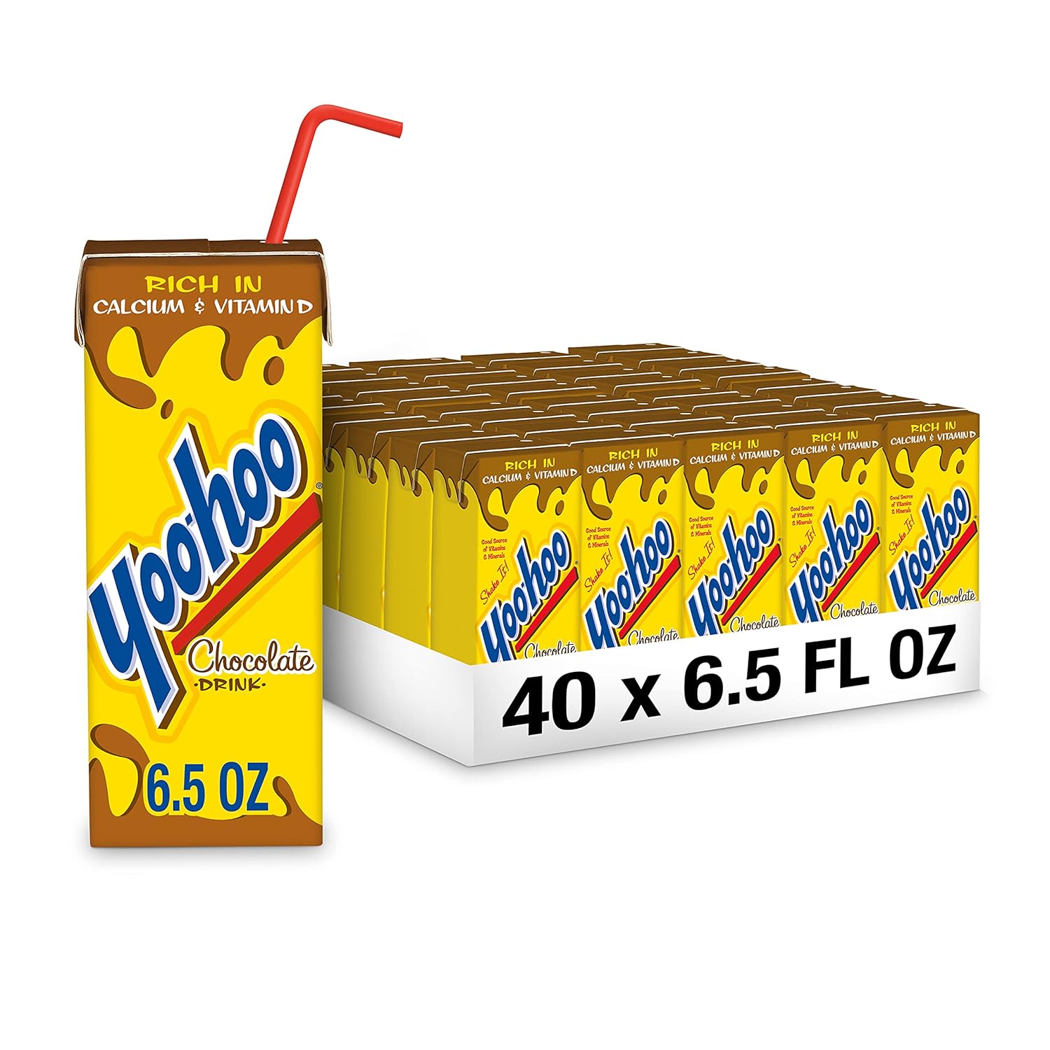 Yoo-hoo Chocolate Drink, 6.5 fl oz boxes, 10 count (Pack of 4)-0