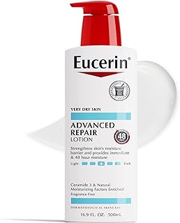 Eucerin Advanced Repair Body Lotion, Unscented Body Lotion for Dry Skin, Body Moisturizer, 16.9 Fl Oz Pump Bottle