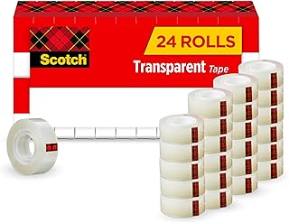 Scotch Transparent Tape, 3/4 in x 1000 in, 24 Boxes (600K24)