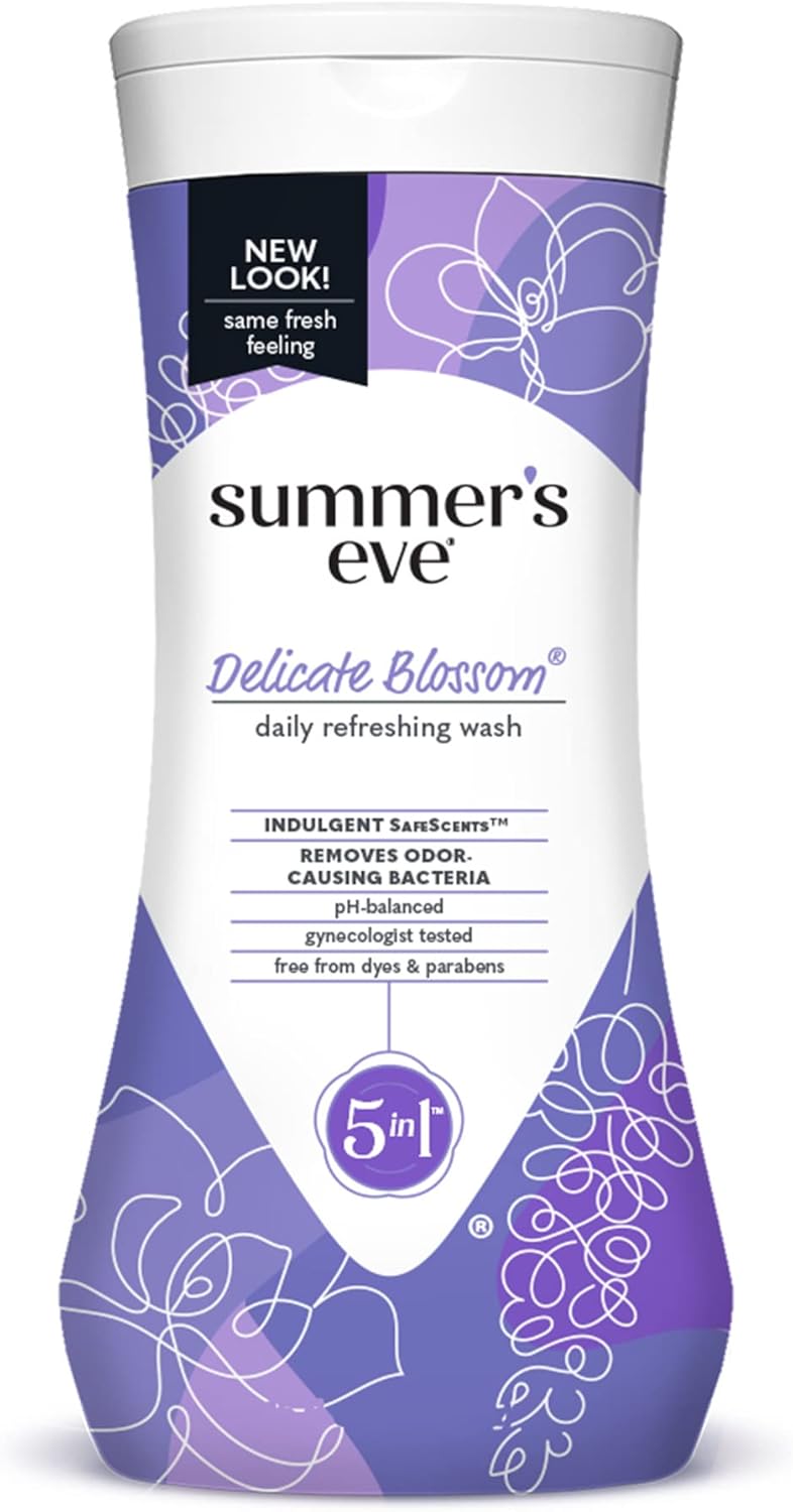 Summer's Eve Delicate Blossom Daily Refreshing All Over Feminine Body Wash, Removes Odor, Feminine Wash pH Balanced, 15 fl oz-0