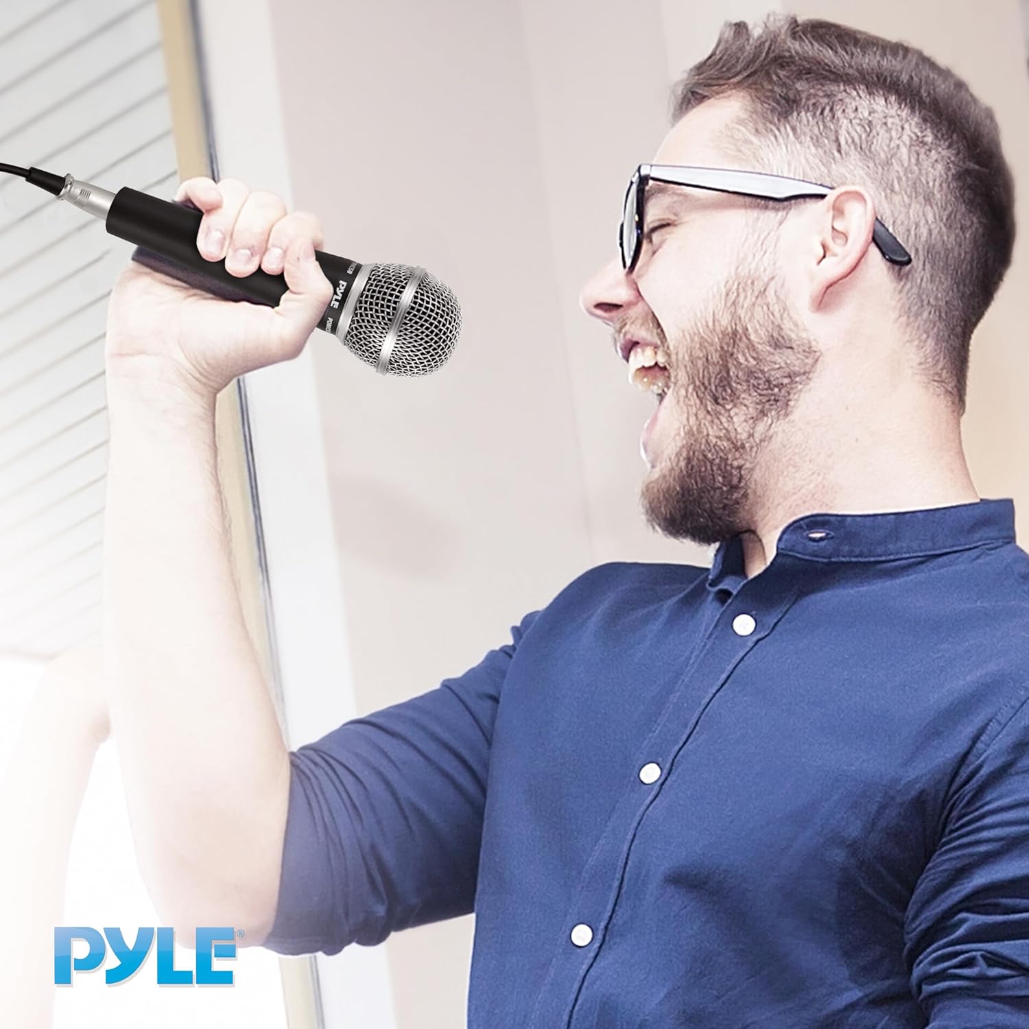 Pyle Handheld Microphone Dynamic Moving Coil Cardioid Unidirectional Includes 15ft XLR Audio Cable to 1/4'' Audio Connection (PDMIC58)-4