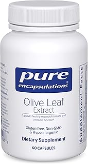 Pure Encapsulations Olive Leaf Extract | Hypoallergenic Supplement Supports Immune System and Healthy Intestinal Environment | 60 Capsules