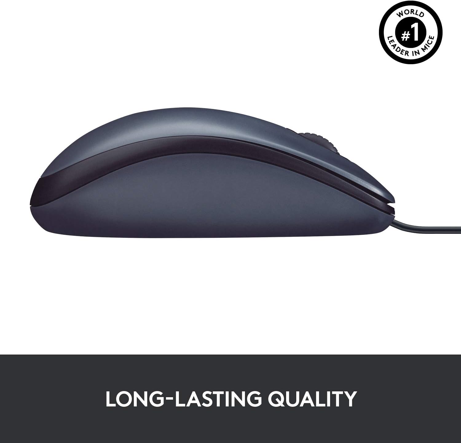 Logitech B100 Corded Mouse, Wired USB Mouse for Computers and Laptops, Right or Left Hand Use - Black-4