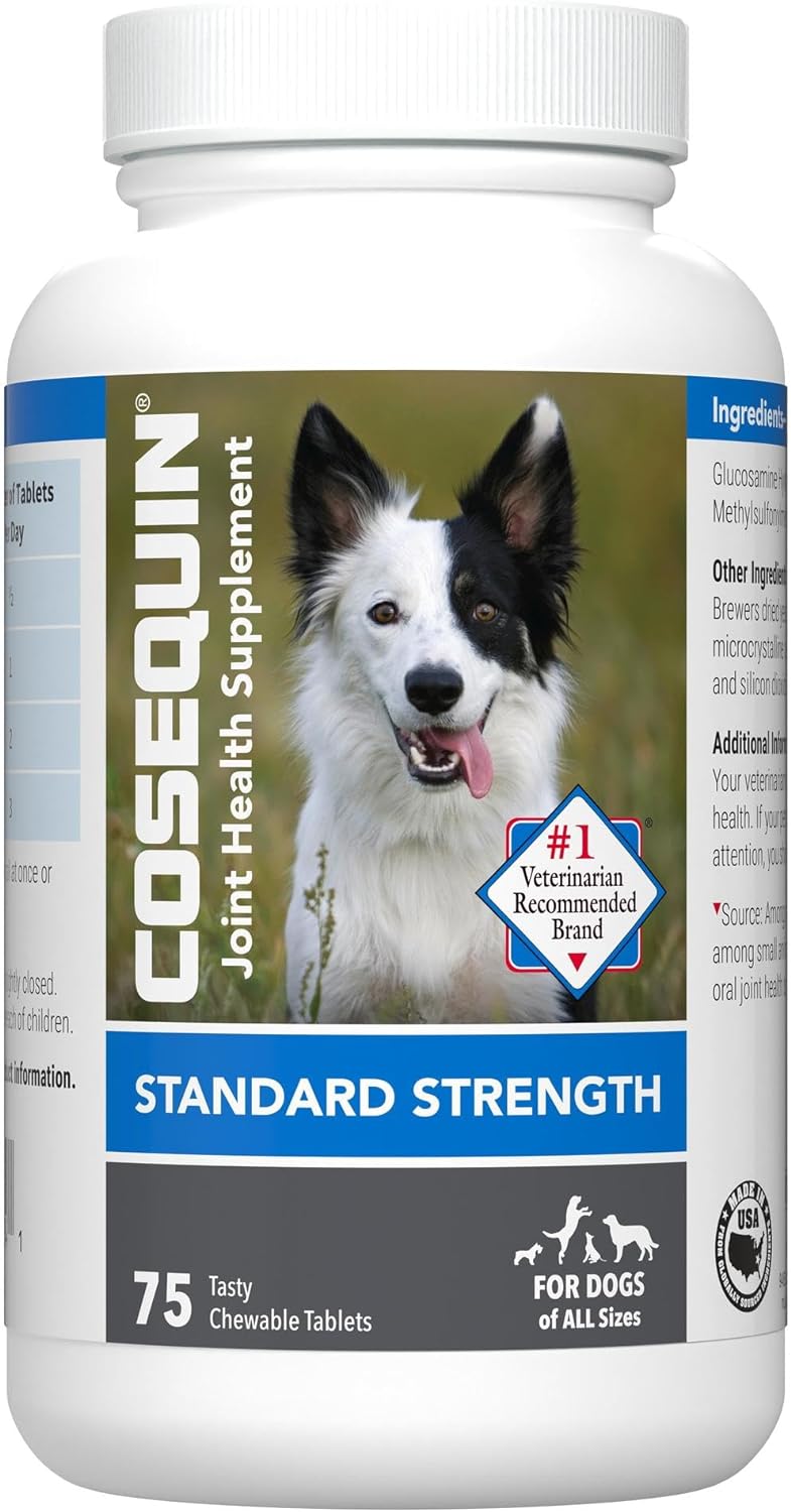 Nutramax Cosequin Standard Strength Joint Health Supplement for Dogs, With Glucosamine and MSM, 75 Chewable Tablets-0