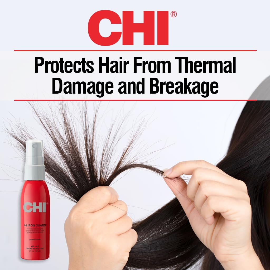 CHI 44 Iron Guard Thermal Protection Spray, Nourishing Formula Helps Resist Heat Damage to Hair & Tame Frizz, 2 Oz-3