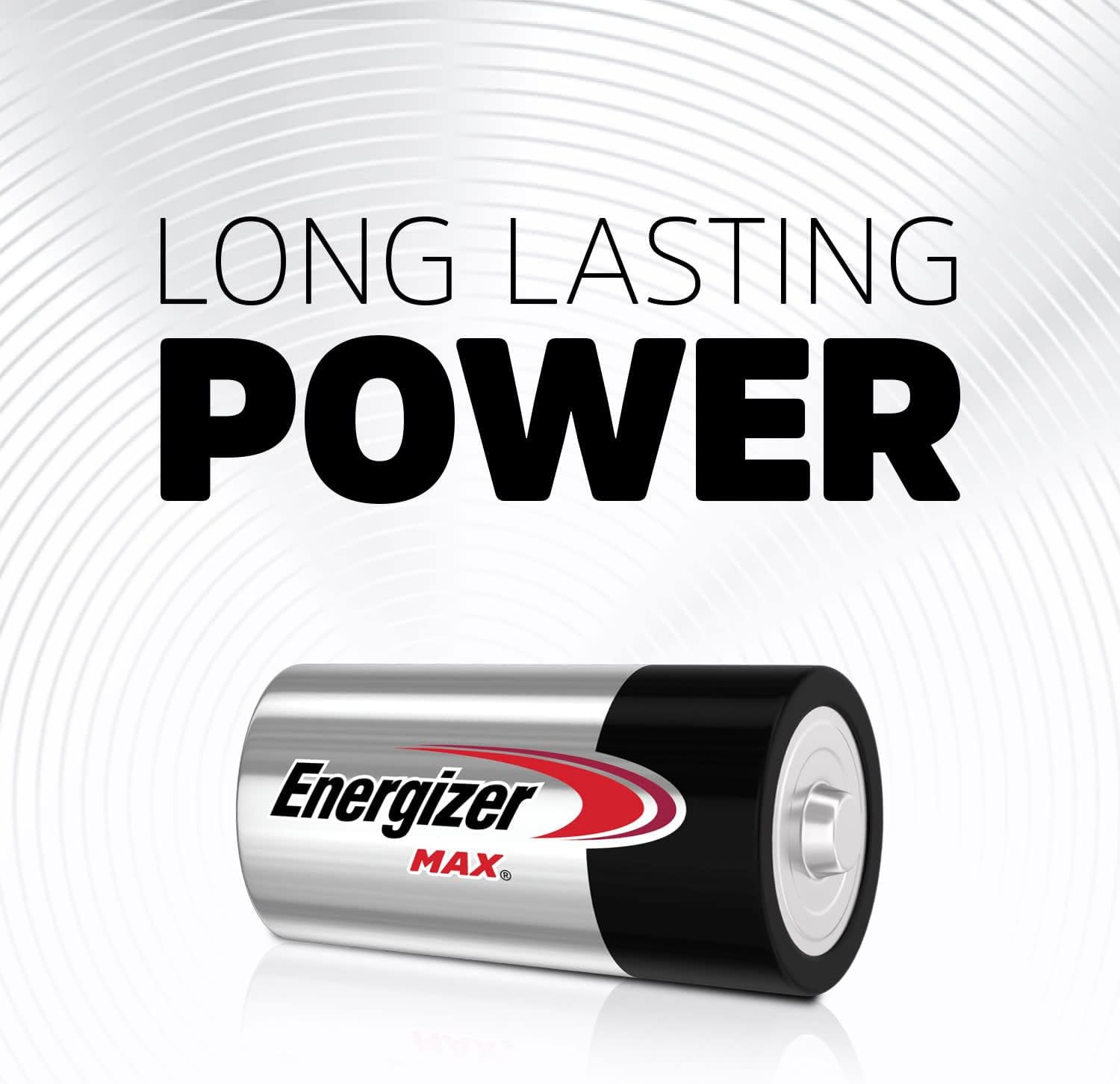 Energizer MAX C Batteries, Premium Alkaline C Cell Batteries (8 Battery Count)-1