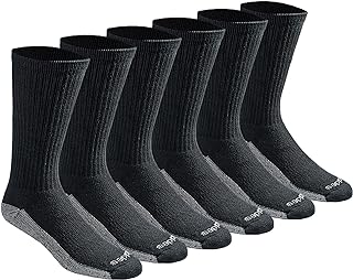 Dickies Men's Dri-Tech Moisture Control Crew Socks, Available in M-XXL (6, 12, 18 Pairs)