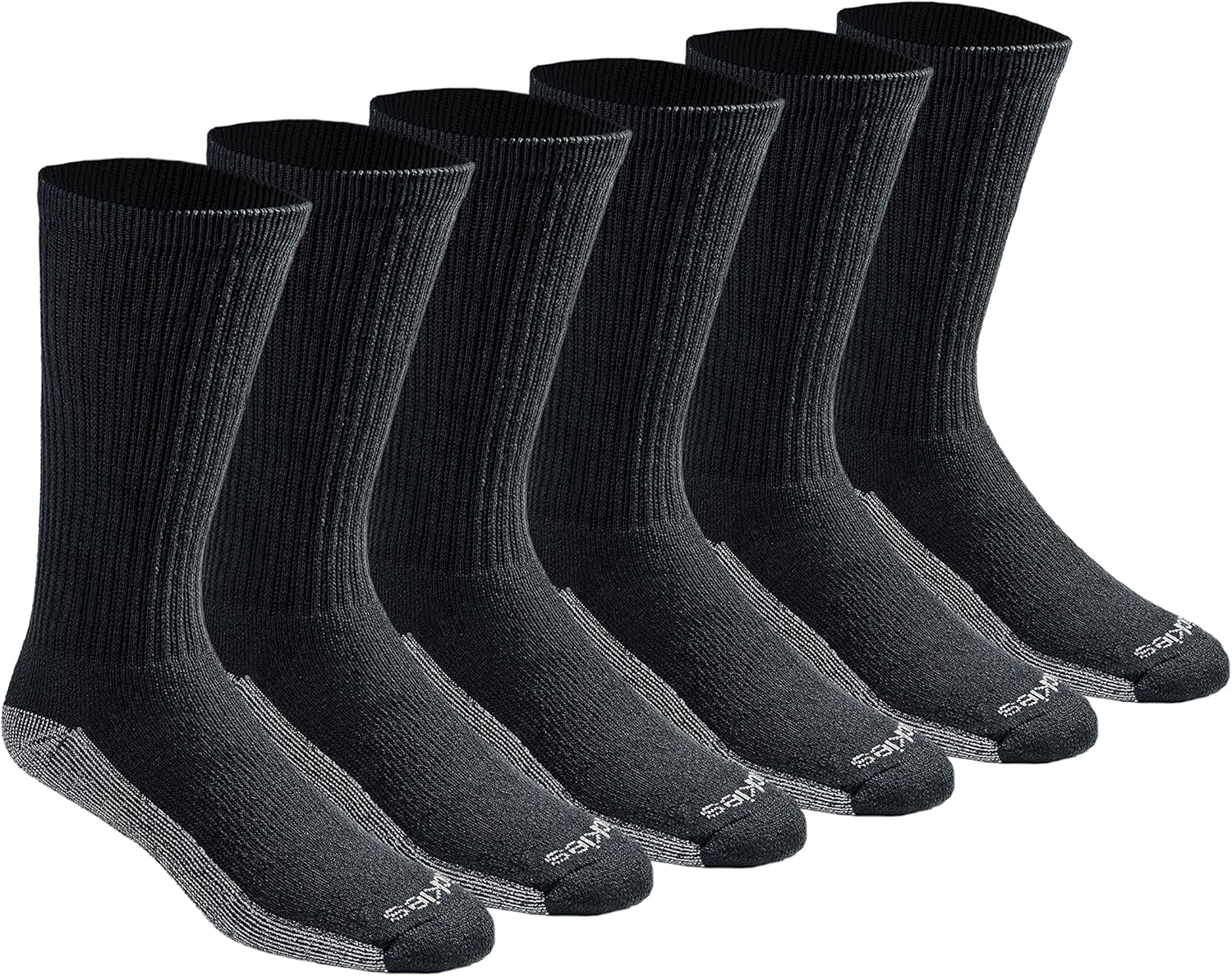 Dickies Men's Dri-Tech Moisture Control Crew Socks, Available in M-XXL (6, 12, 18 Pairs)-0