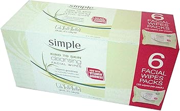 Simple Cleansing Facial Wipes (Boxed 6 packs x 25 wipes) Total 150 Wipes