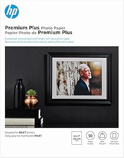 HP Premium Plus Photo Paper, Satin, 8.5x11 in, 50 sheets (CR667A)