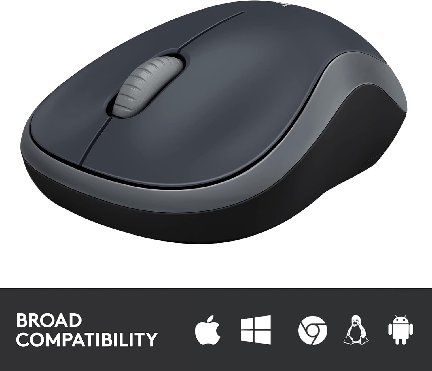 Logitech M185 Wireless Mouse, 2.4GHz with USB Mini Receiver, 12-Month Battery Life, 1000 DPI Optical Tracking, Ambidextrous PC/Mac/Laptop - Swift Gray-4