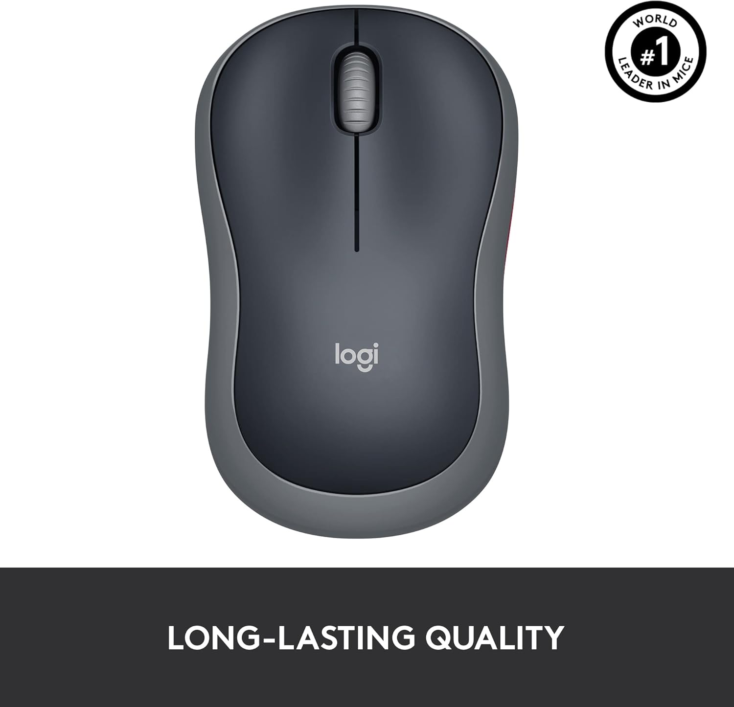 Logitech M185 Wireless Mouse, 2.4GHz with USB Mini Receiver, 12-Month Battery Life, 1000 DPI Optical Tracking, Ambidextrous PC/Mac/Laptop - Swift Gray-6