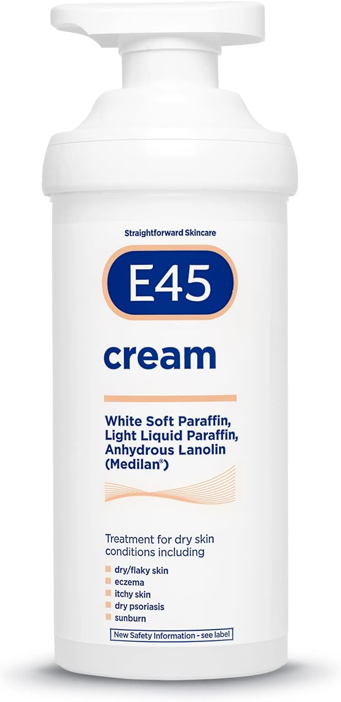 E45 Eucalyptus Scented Cream, 500g - Whole Body Moisturizer for Dry Skin & Eczema Relief, Paraffin Enriched-0