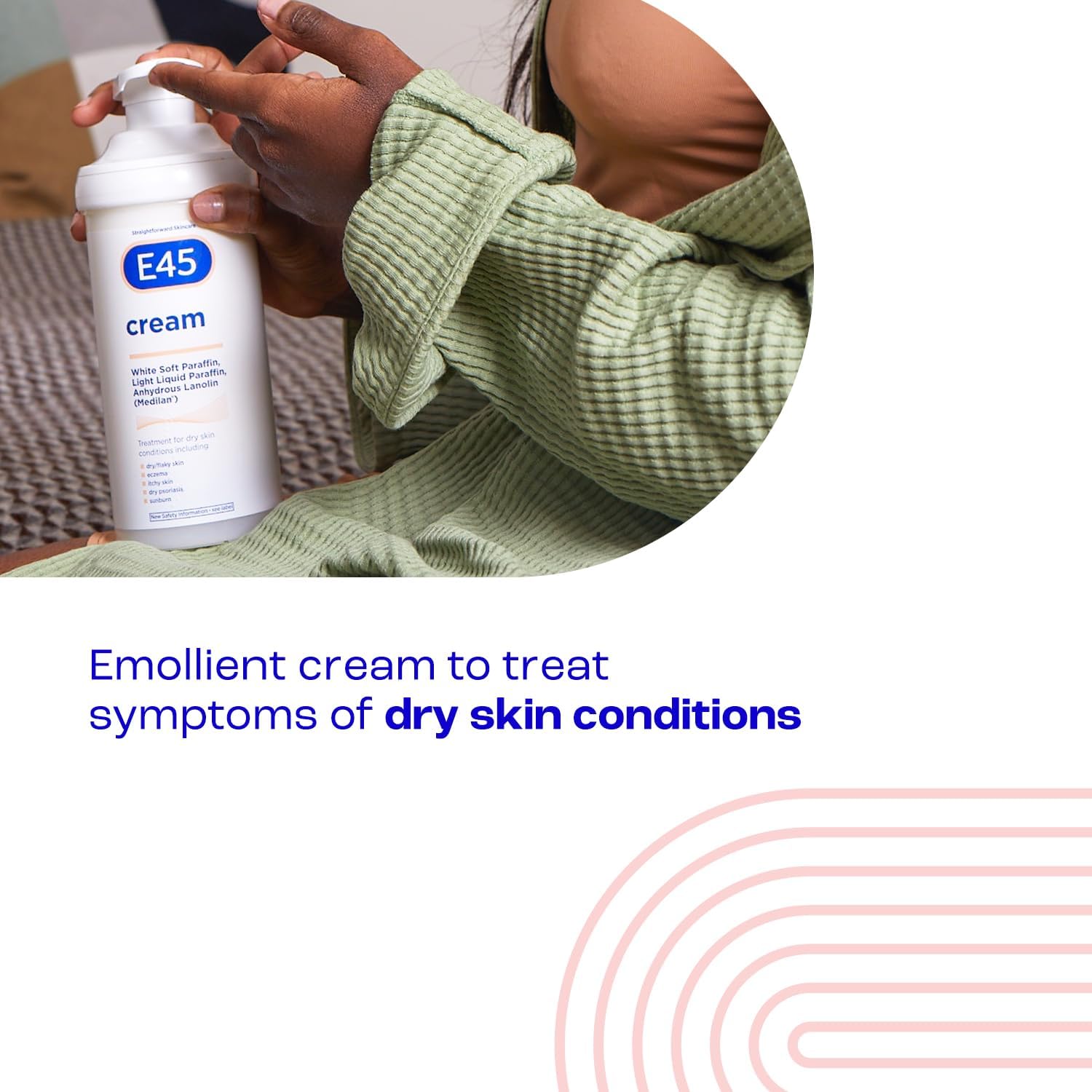 E45 Eucalyptus Scented Cream, 500g - Whole Body Moisturizer for Dry Skin & Eczema Relief, Paraffin Enriched-2