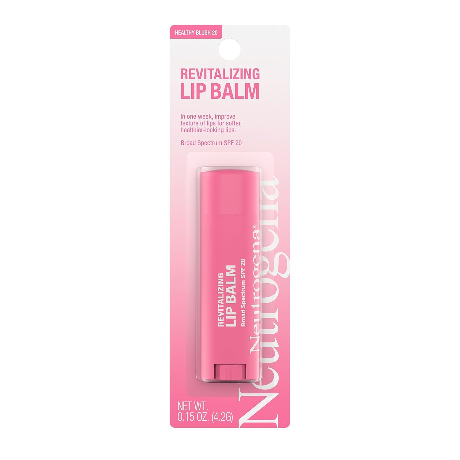 Neutrogena Revitalizing and Moisturizing Tinted Lip Balm with Sun Protective Broad Spectrum SPF 20 Sunscreen, Lip Soothing Balm with a Sheer Tint in Color Healthy Blush 20, .15 oz-4