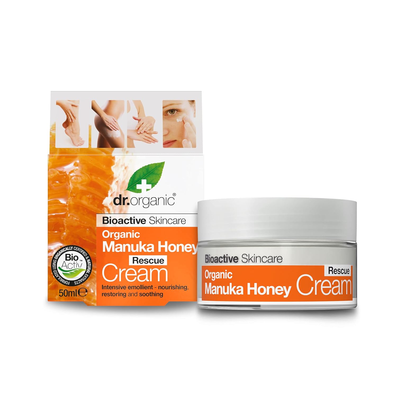 Organic Manuka Honey Rescue Cream Bioactive Skincare (1.7 Fluid Ounces)-0