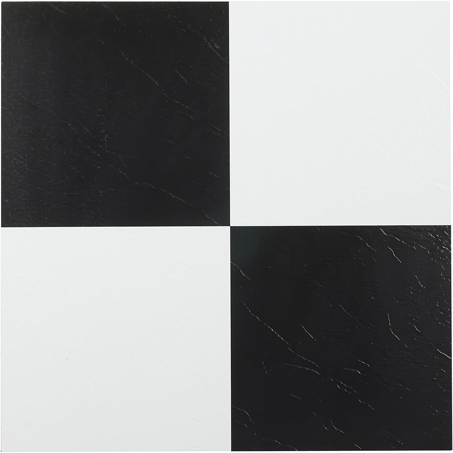 Achim Home Furnishings FTVSO10320 Nexus 12-Inch Vinyl Tile, Solid Black and White, Pack of 20-0