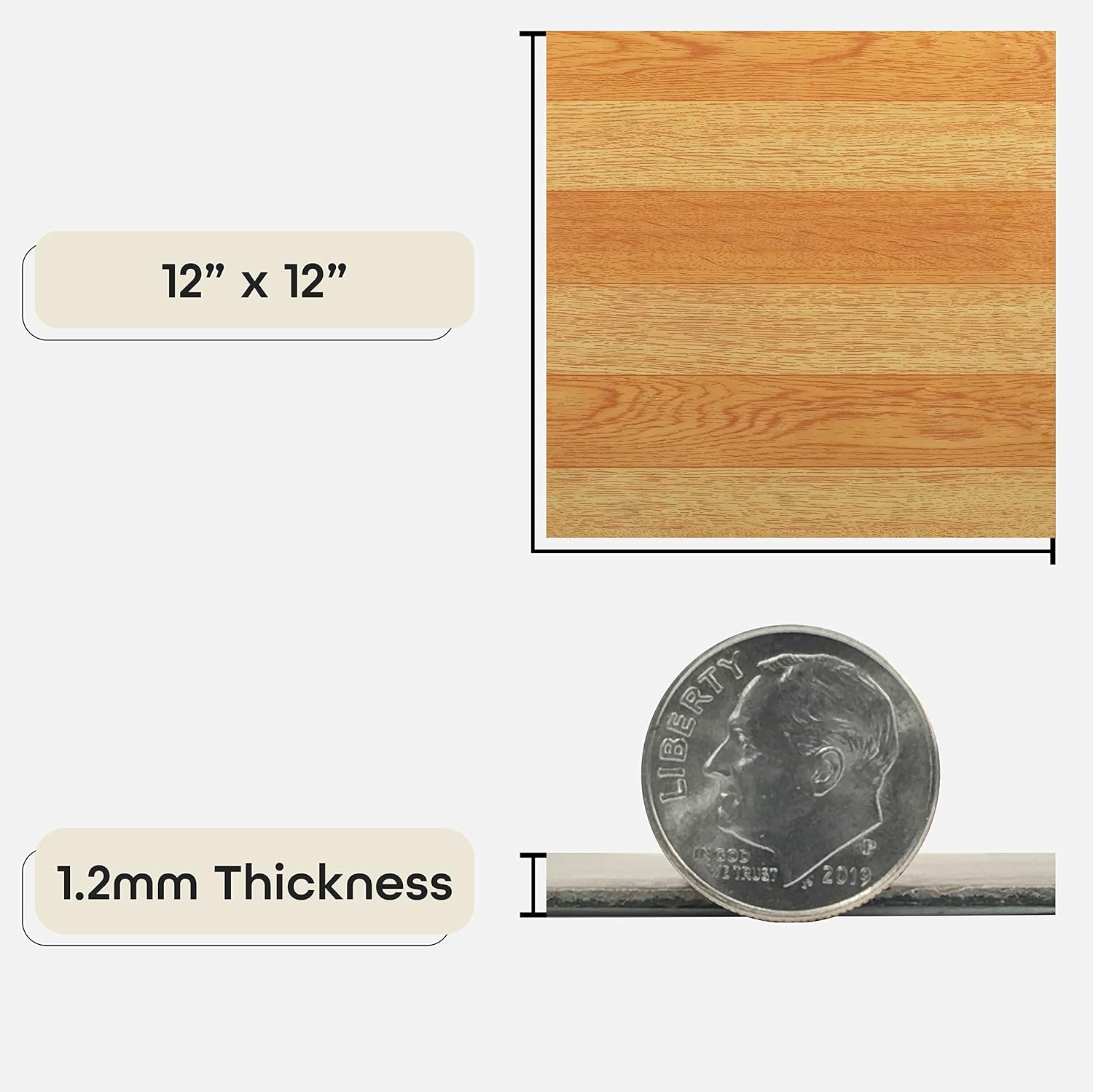 Achim Home Furnishings FTVWD21420 Nexus 12-Inch Vinyl Tile, Wood Light Oak Plank-Look, 20-Pack, Basket Weave Light/Dark Oak, 12"W x 12"L x 1.2mm T-2