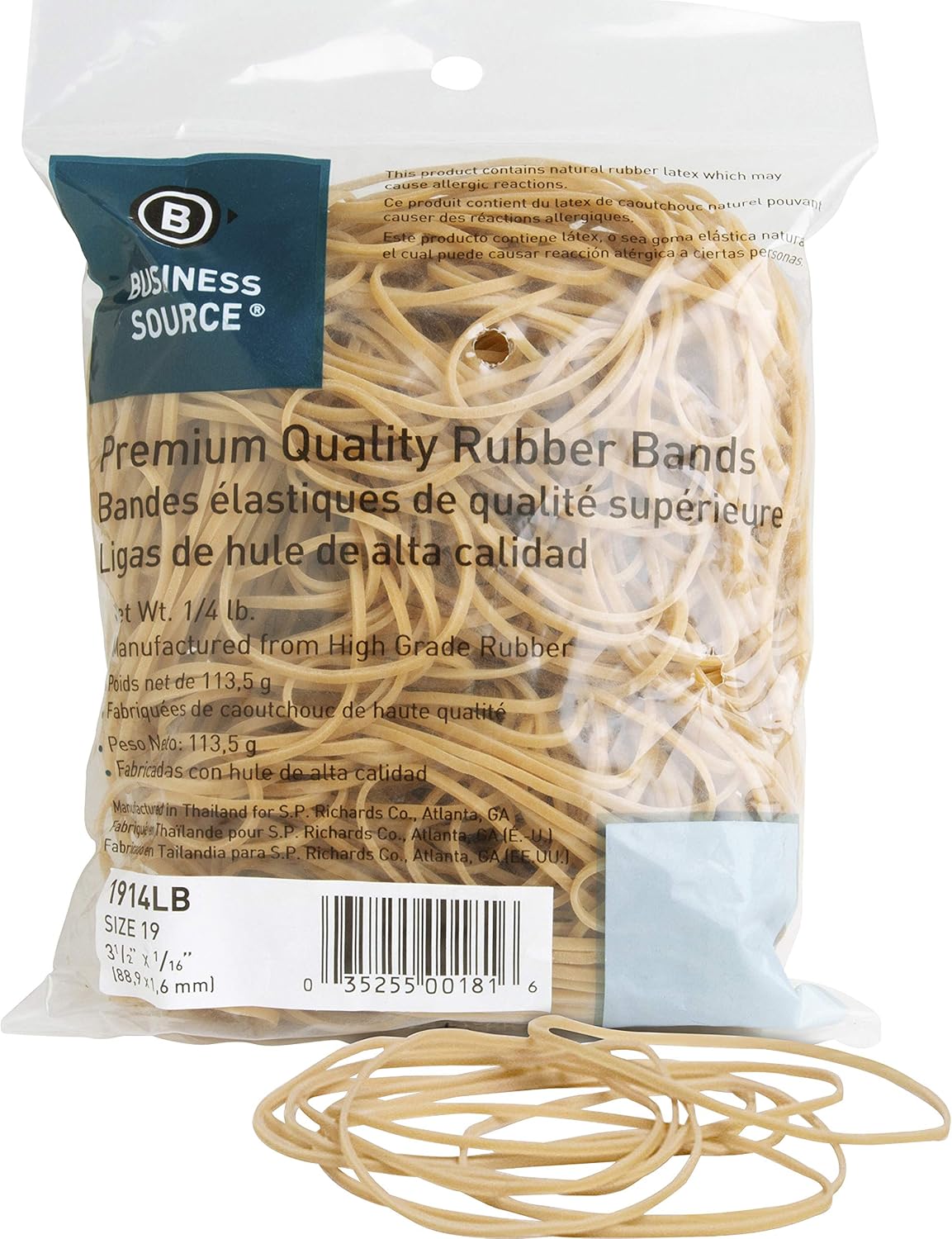 Business Source Rubber Band, Natural (1914LB)-0