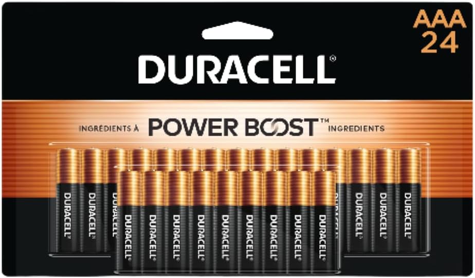 Duracell Coppertop AAA Batteries with Power Boost Ingredients, 24 Count Pack Triple A Battery with Long-Lasting Power, Alkaline AAA Battery for Household and Office Devices-0