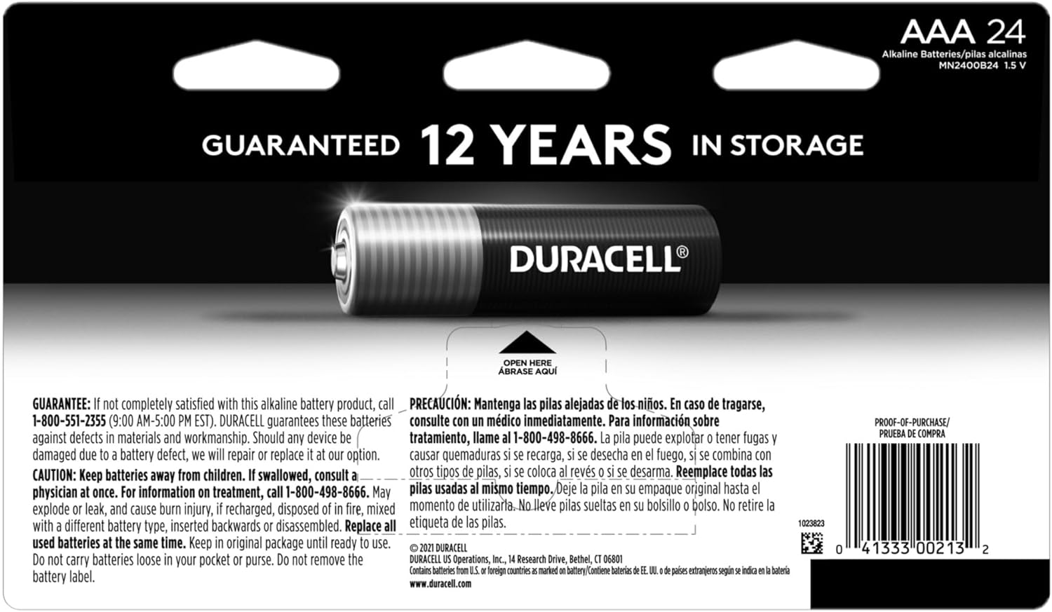 Duracell Coppertop AAA Batteries with Power Boost Ingredients, 24 Count Pack Triple A Battery with Long-Lasting Power, Alkaline AAA Battery for Household and Office Devices-1