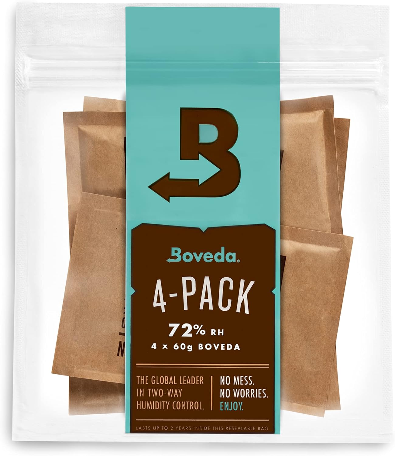 Boveda 72% Two-Way Humidity Control Packs For Wood Humidifier Boxes – Size 60 – 4 Pack – Moisture Absorbers – Humidifier Packs – Hydration Packets in Resealable Bag-7