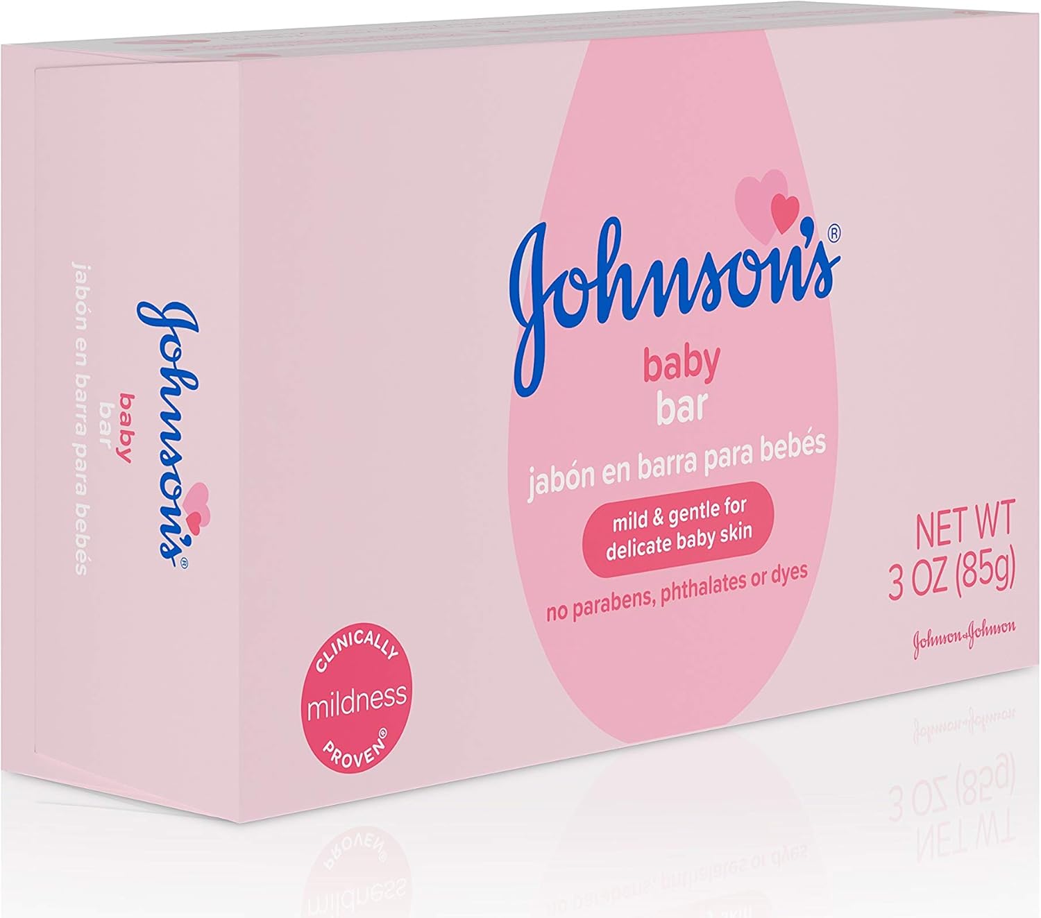 Johnson's Baby Body Soap Bar, Gentle for Baby Bath and Skin Care, Hypoallergenic and Dermatologist Tested, Paraben Free, Phthalate-Free, Dye-Free, 3 oz (Pack of 6)-12