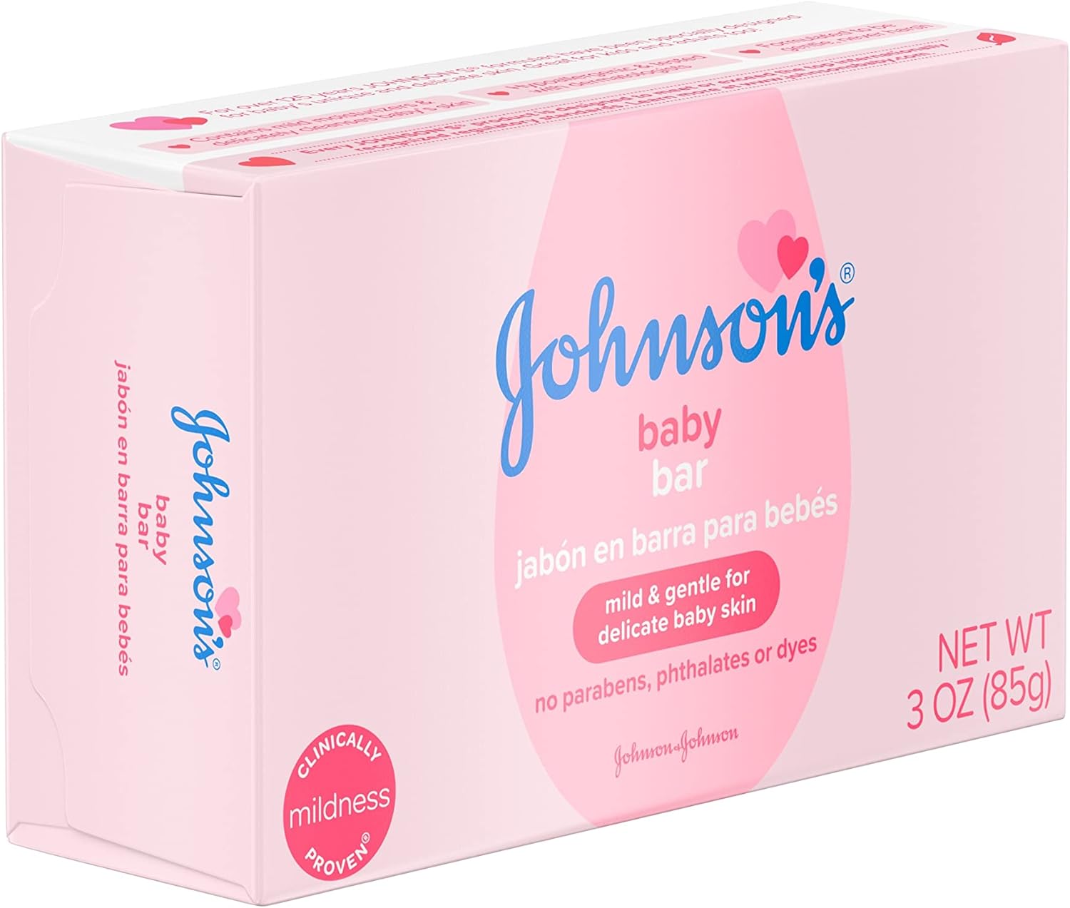 Johnson's Baby Body Soap Bar, Gentle for Baby Bath and Skin Care, Hypoallergenic and Dermatologist Tested, Paraben Free, Phthalate-Free, Dye-Free, 3 oz (Pack of 6)-5