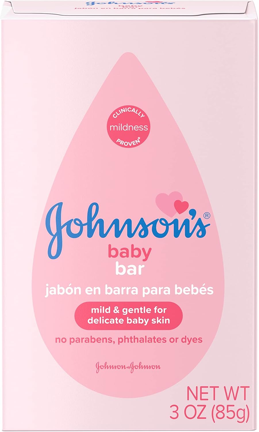 Johnson's Baby Body Soap Bar, Gentle for Baby Bath and Skin Care, Hypoallergenic and Dermatologist Tested, Paraben Free, Phthalate-Free, Dye-Free, 3 oz (Pack of 6)-7