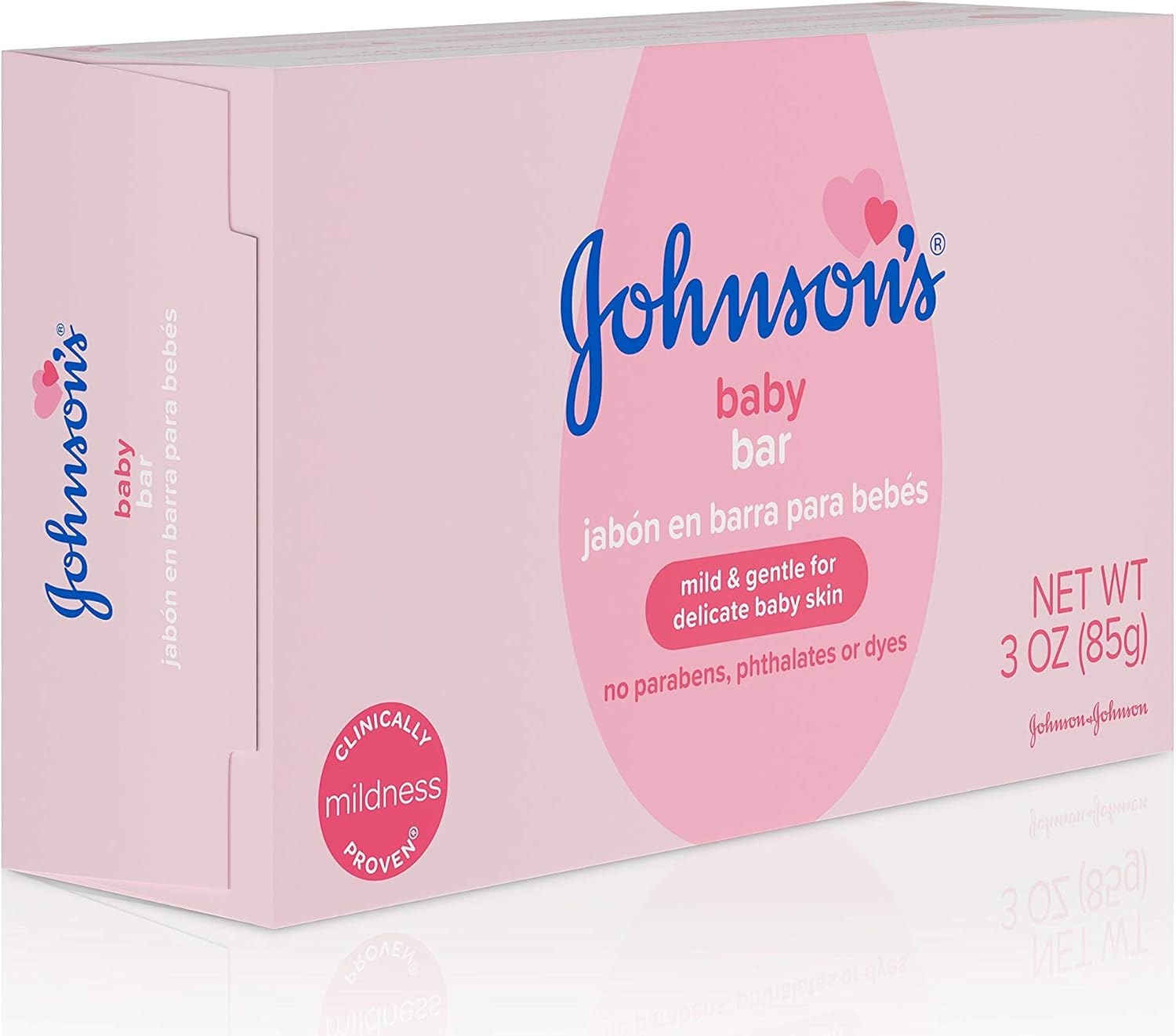 Johnson's Baby Body Soap Bar, Gentle for Baby Bath and Skin Care, Hypoallergenic and Dermatologist Tested, Paraben Free, Phthalate-Free, Dye-Free, 3 oz (Pack of 6)-8