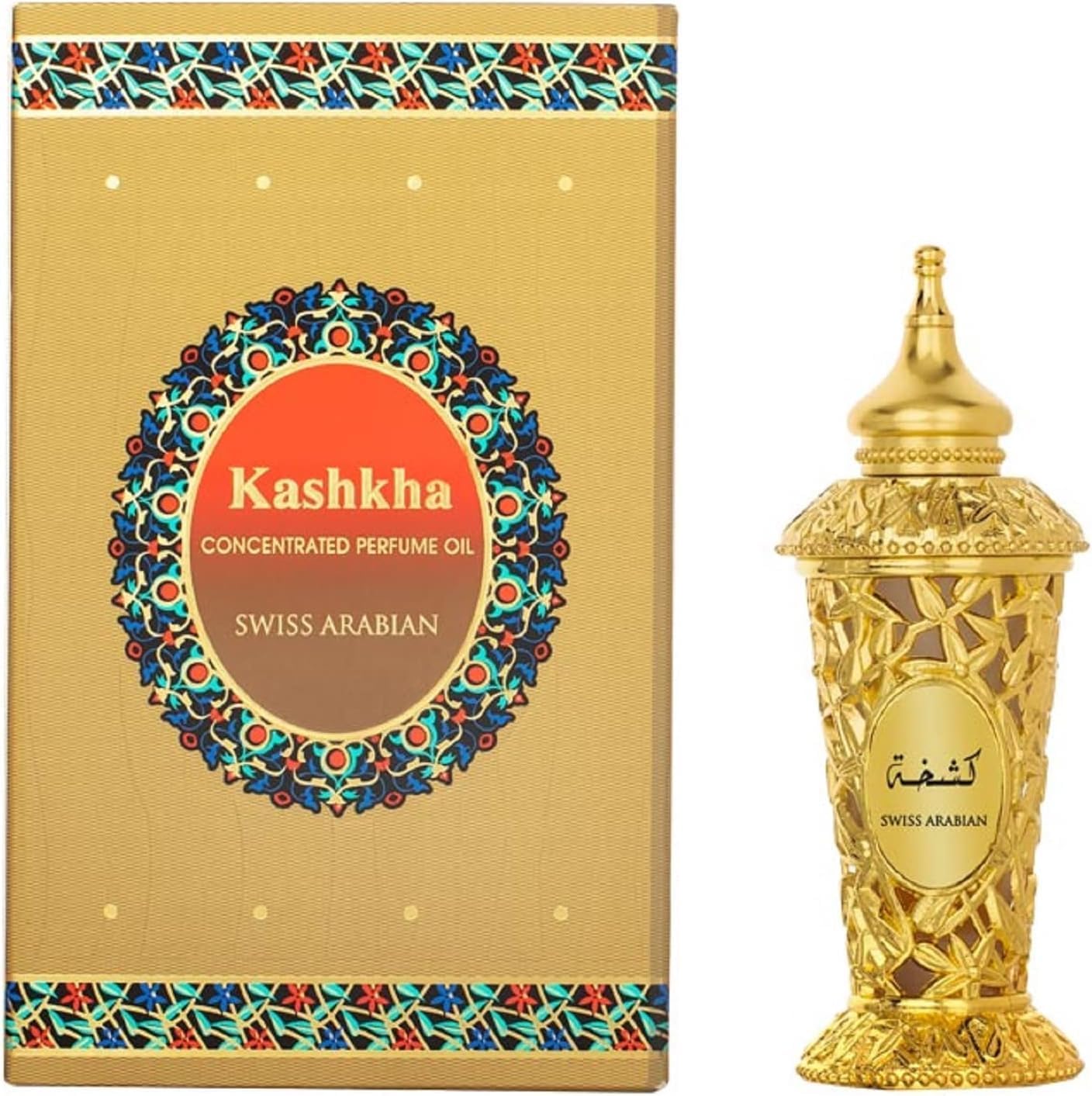 Swiss Arabian Kashkha - Luxury Products From Dubai - Long Lasting And Addictive Personal Perfume Oil Fragrance - A Seductive Signature Aroma - 0.6 Oz-0