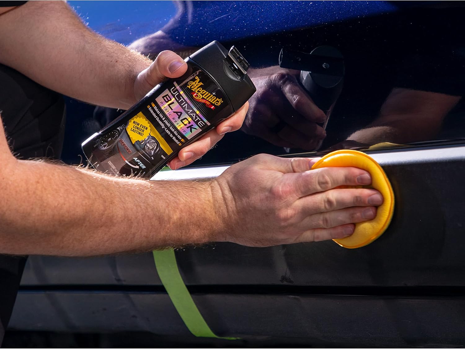 Meguiar's Ultimate Black Plastic Restorer - Restores Black Plastic & Faded Trim Pieces While Adding Durability & UV Protection - 12 Oz-10